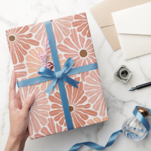 Retro blühende Gänseblümchen Geschenkpapier