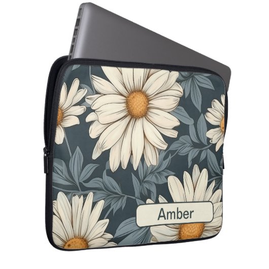 Retro-Blume 10 Notebook-Hülle Laptopschutzhülle (Vorne Rechts)