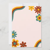 Retro Blume 11. Geburtstag Einladung (Rückseite)