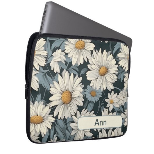 Retro-Blume 11 Notebook-Hülle Laptopschutzhülle (Vorne Rechts)