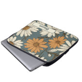 Retro-Blume 12 Notebook-Hülle Laptopschutzhülle (Vorne Knopf)