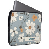 Retro-Blume 1 Laptop-Hülle Laptopschutzhülle (Vorne Rechts)