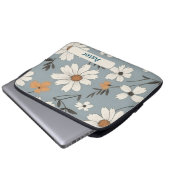 Retro-Blume 1 Laptop-Hülle Laptopschutzhülle (Vorne Knopf)