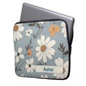 Retro-Blume 1 Laptop-Hülle Laptopschutzhülle (Vorderseite Links)