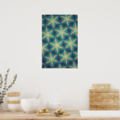 Retro-Blume #1 Poster (Küche)