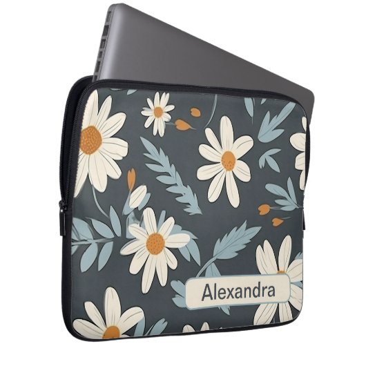 Retro-Blume 2 Notebook-Hülle Laptopschutzhülle (Vorne Rechts)