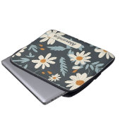 Retro-Blume 2 Notebook-Hülle Laptopschutzhülle (Vorne Knopf)