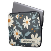 Retro-Blume 2 Notebook-Hülle Laptopschutzhülle (Vorderseite Links)