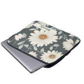 Retro-Blume 3 Notebook-Hülle Laptopschutzhülle (Vorne Knopf)