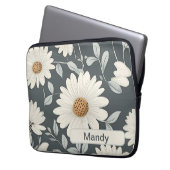 Retro-Blume 3 Notebook-Hülle Laptopschutzhülle (Vorderseite Links)