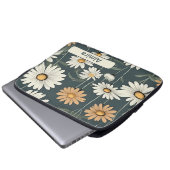 Retro-Blume 5 Notebook-Hülle Laptopschutzhülle (Vorne Knopf)