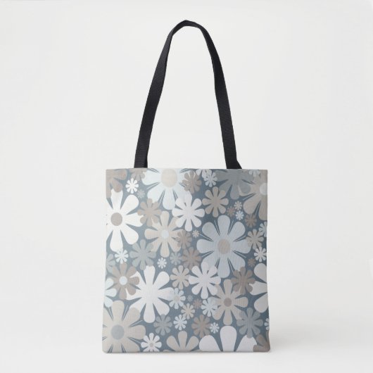 Retro Blume 60er 70er Ästhetisches Blumenmuster Tasche (Vorderseite)