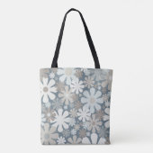 Retro Blume 60er 70er Ästhetisches Blumenmuster Tasche (Rückseite)