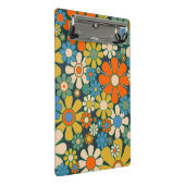 Retro-Blume 60er 70er Personalisiert Mini Klemmbrett (Schrägansicht)