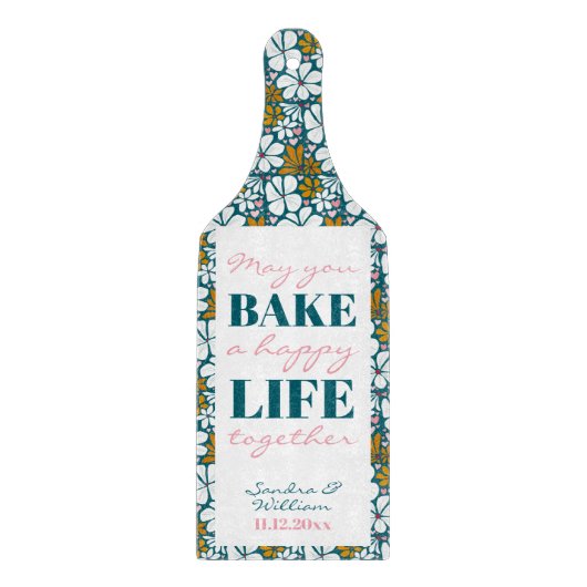 Retro Blume 70er Groovy Vergnügen Romantik Schneidebrett (Vorderseite)