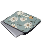 Retro-Blume 7 Notebook-Hülle Laptopschutzhülle (Vorne Knopf)