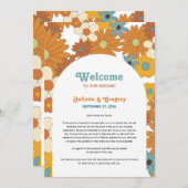 Retro-Blume, Arch-Hochzeitreise der 60er Jahre Programm (Vorne/Hinten)