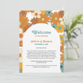 Retro-Blume, Arch-Hochzeitreise der 60er Jahre Programm (Stehend Vorderseite)