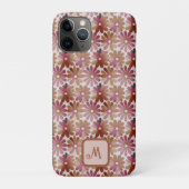 Retro-Blume ästhetisch - Mit Monogramm Case-Mate iPhone Hülle (Rückseite)