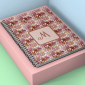 Retro-Blume ästhetisch - Mit Monogramm Notizblock