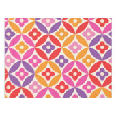 Retro-Blume auf dem Muster des Mittelzentrums Tischdecke (Vorderseite (Horizontal))