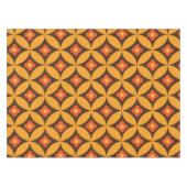 Retro-Blume auf orangefarbenen Kreisen des mittler Tischdecke (Vorderseite (Horizontal))