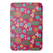 Retro, Blume Badematte (Vorderseite Vertikal)