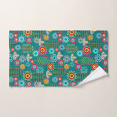 Retro, Blume Badhandtuch Set (Handtuch)