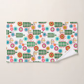 Retro, Blume Badhandtuch Set (Handtuch)