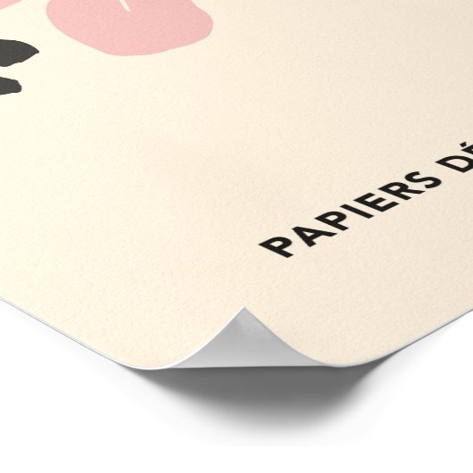 Retro Blume Barcelona Farbenfrohe Blumen Poster (Ecke)