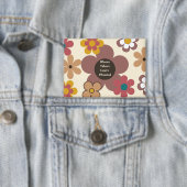 Retro-Blume "Bloom where you are Planted" Button (Insitu)