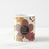 Retro-Blume "Bloom where you are Planted" Kaffeetasse (Mittel)