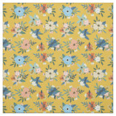 Retro-Blume Blütengelbes Blumenmuster Stoff (Muster)