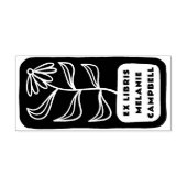 Retro Blume Bold Buchzeichen Ex Libris Book Permastempel (Design)