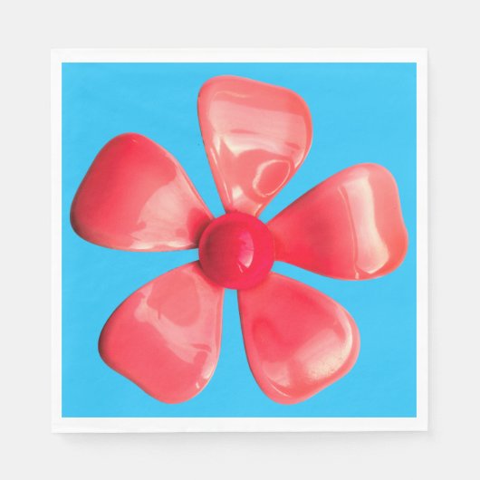 Retro Blume Brooch - Blumenfrühlingsgarten Serviette (Vorderseite)