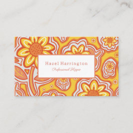 Retro-Blume Business Card Spaß anpassbar Visitenkarte