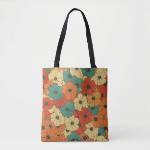 Retro-Blume der 1970er Jahre Tasche