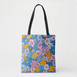 Retro-Blume der 1970er Jahre Tasche