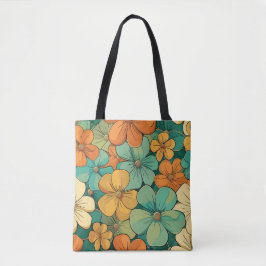 Retro-Blume der 1970er Jahre Tasche
