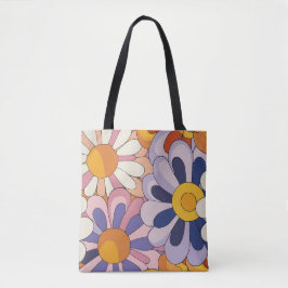 Retro-Blume der 1970er Jahre Tasche