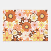 Retro-Blume der 60er Jahre - 3 Blatt Set (Vorderseite 2)