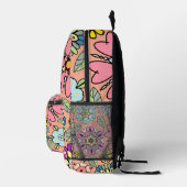 Retro-Blume der Frühjahrssaison - Nahtloses Muster Bedruckter Rucksack (Rechts)