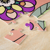 Retro-Blume der Frühjahrssaison - Nahtloses Muster Puzzle (Seite)