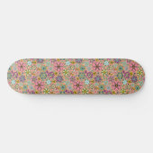 Retro-Blume der Frühjahrssaison - Nahtloses Muster Skateboard (Horizontal)