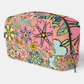 Retro-Blume der Frühjahrssaison - Nahtloses Muster Waschbeutel (Rechte Ecke)