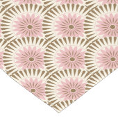 Retro-Blume des Sonnenaufgangs - rosa und braun Großer Tischläufer (Ecke)