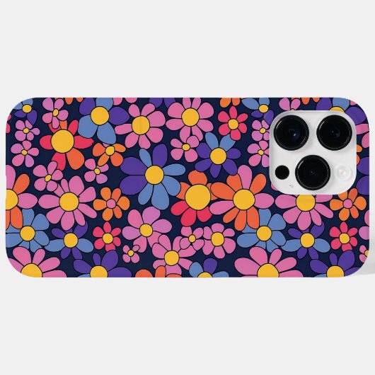 Retro Blume Design für iPhone und Samsung Case-Mate iPhone Hülle (Rückseite (Horizontal))