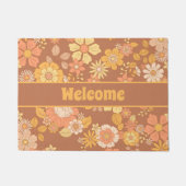 Retro Blume Door Mat Fußmatte (Vorderseite)