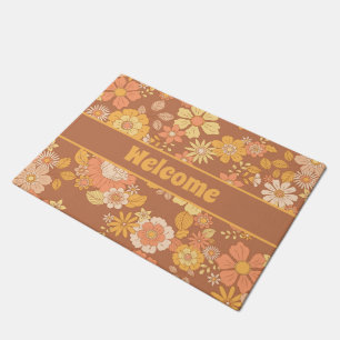 Retro Blume Door Mat Fußmatte