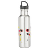 Retro-Blume Edelstahlflasche (Rückseite)